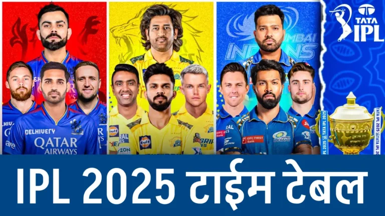 IPL 2025 Timetable